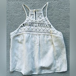 MILLY Crochet Halter Tank